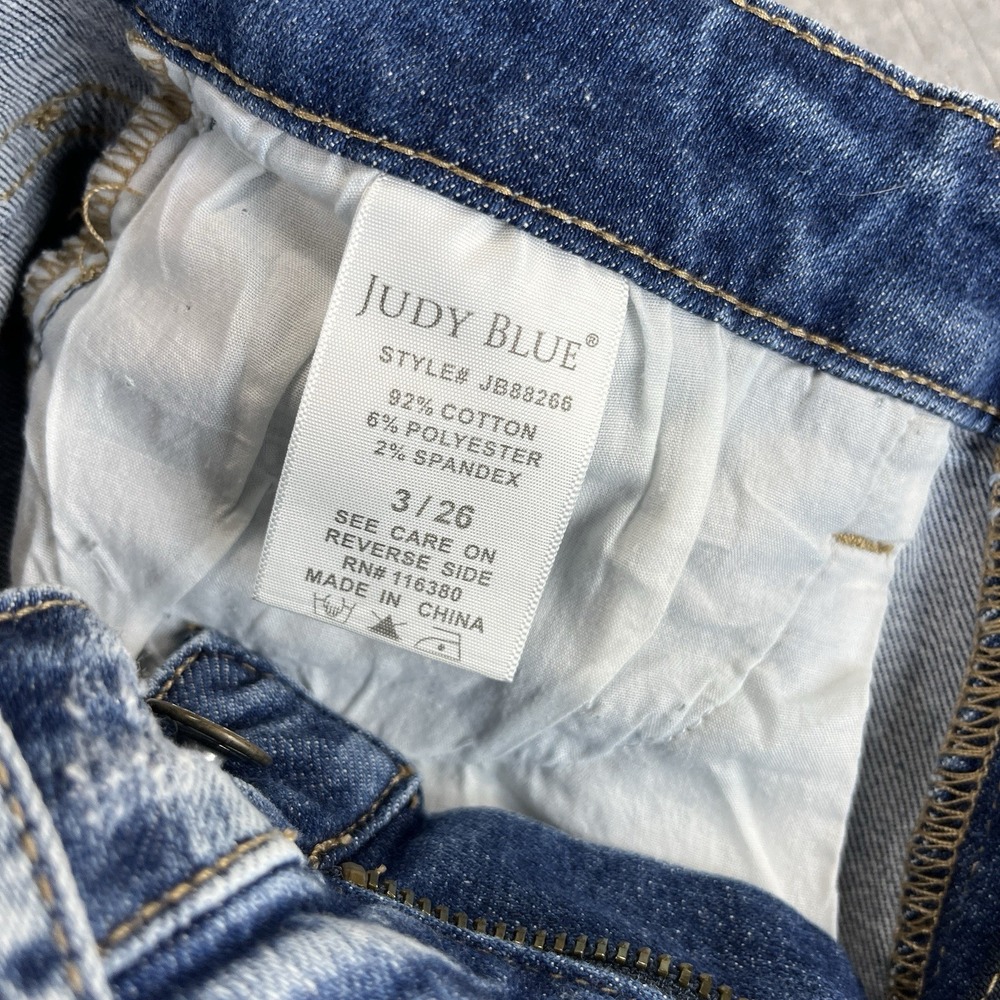 Judy blue Skinny Fit Jeans Women (3/26X26) High-Rise whiskered‎ distressed blue - Picture 9 of 12
